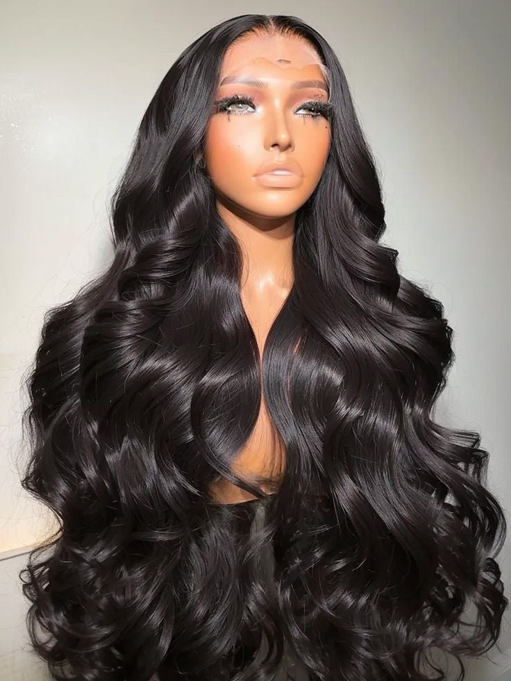 32” Body Wave Wig-13x4 Transparent Lace Glueless Human Hair Wig