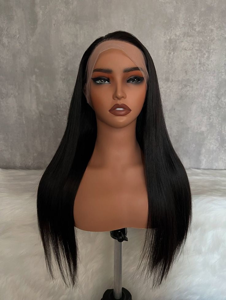20” Silky Straight Wig-13x4 Transparent Lace Glueless Human Hair Wig