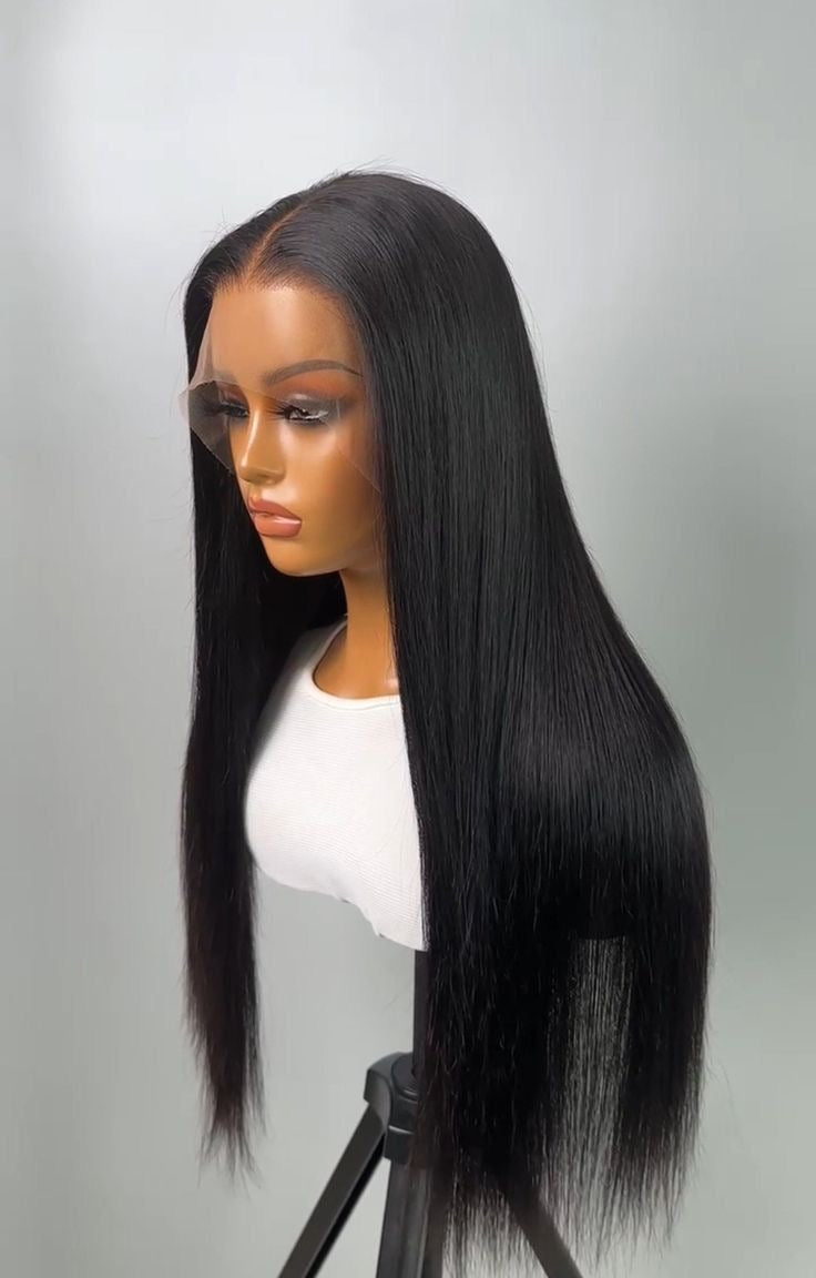 28” Silky Straight Wig-13x4 Transparent Lace Glueless Human Hair Wig