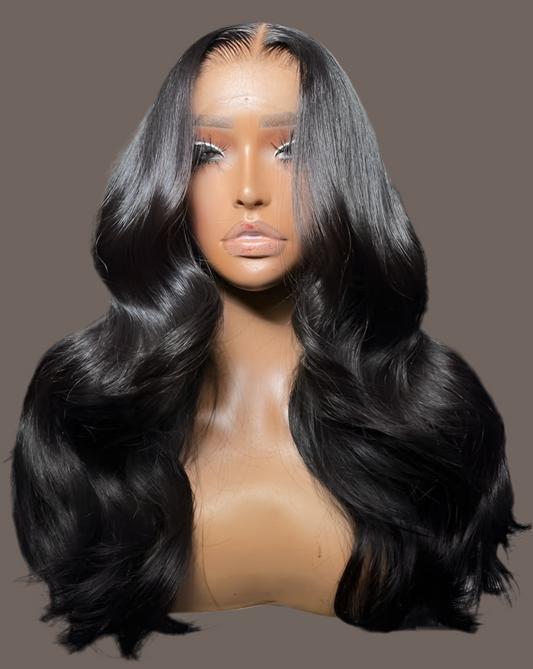 22” Body Wave Wig-13x4 Transparent Lace Glueless Human Hair Wig