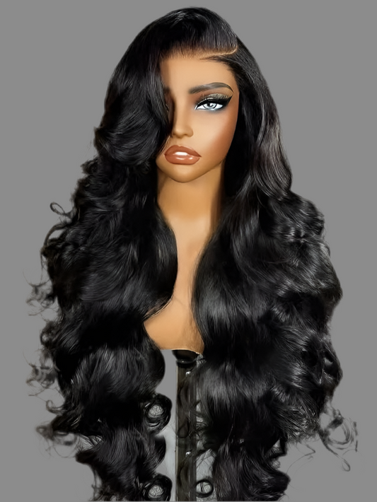 28” Body Wave Wig-13x4 Transparent Lace Glueless Human Hair Wig