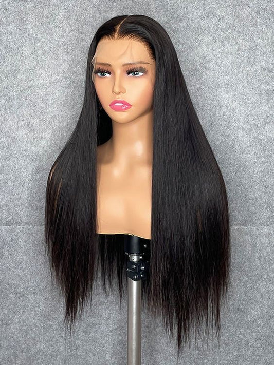 26” Silky Straight Wig-13x4 Transparent Lace Glueless Human Hair Wig
